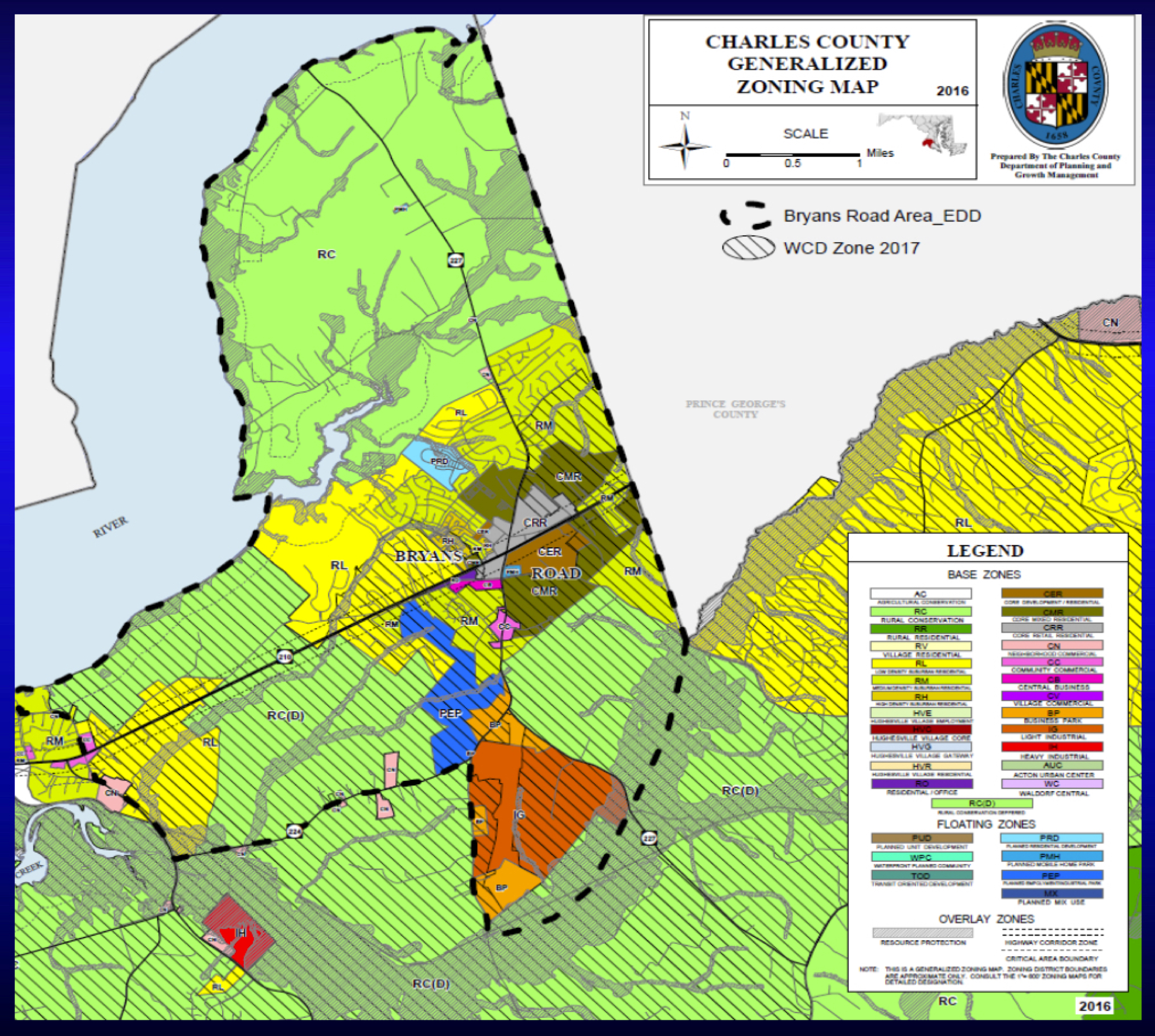 Zoning Map of Bryans Road, Maryland